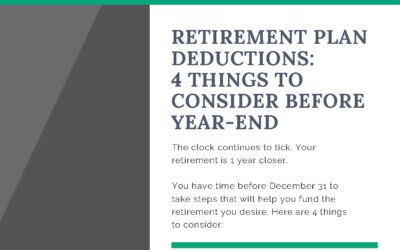 Retirement Plan Deductions: 4 Things to Consider Before Year-End