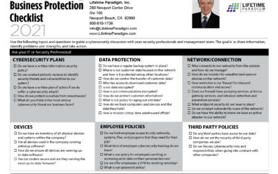 Savvy Cybersecurity Business Protection Checklist 2021