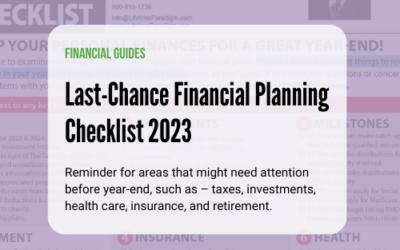 Last Chance Financial Planning Checklist 2023