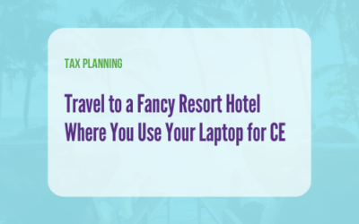 Travel to a Fancy Resort Hotel Where You Use Your Laptop for CE