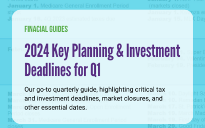 2024 Key Planning & Investment Deadlines for Q1