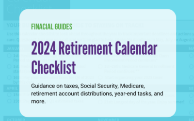 2024 Retirement Calendar Checklist